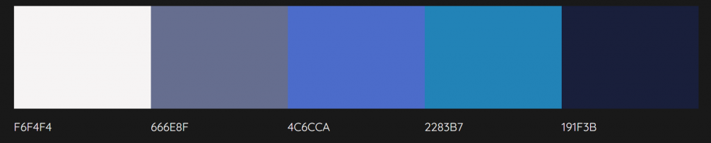 Third set of Popular Colour schemes for websites 
