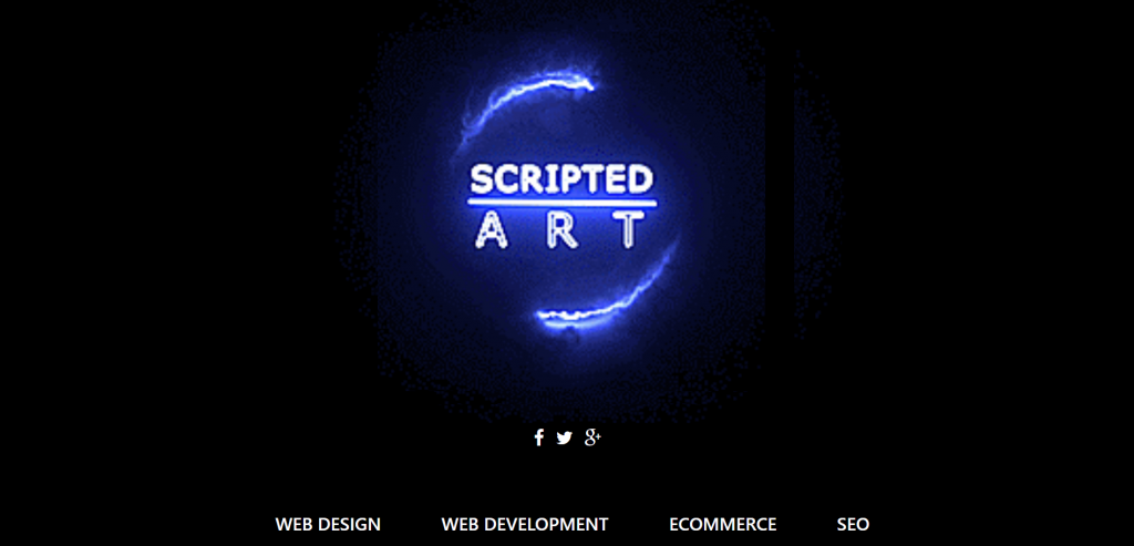 Scripted Art Landing Page