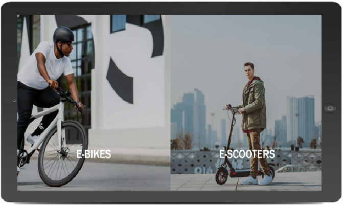 Image of Greene Wheels Shop website as viewed on a horizontal tablet